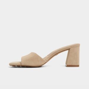 Aldo Tan Suede Block Heel Sandals